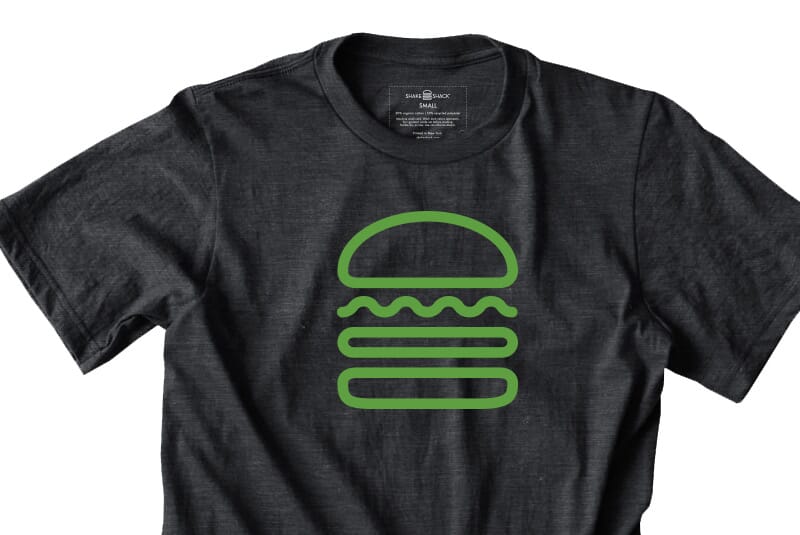 Detailed image of the Burger tee.